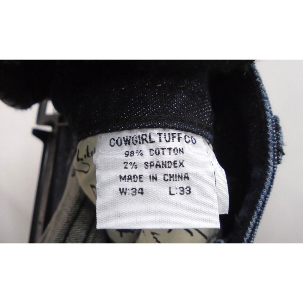 Cowgirl Tuff Forever Tuff Bootcut Denim Jeans Womens Size 34 (34x33) NWT Blue - Picture 15 of 15